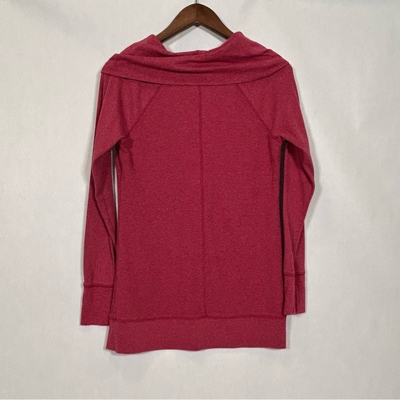 Eddie Bauer Women’s Dusty Red Berry Cowl Neck Long Sleeve Top - Picture 2 of 10